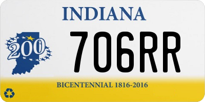 IN license plate 706RR