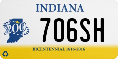 IN license plate 706SH