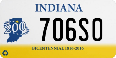 IN license plate 706SO