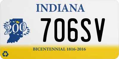 IN license plate 706SV