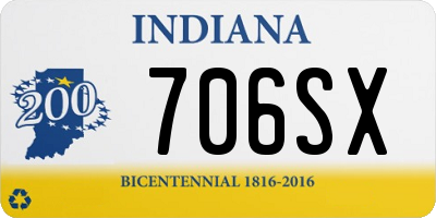 IN license plate 706SX