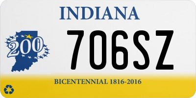 IN license plate 706SZ