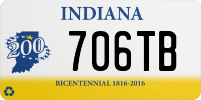 IN license plate 706TB