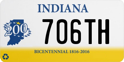 IN license plate 706TH