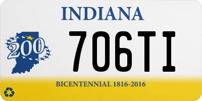 IN license plate 706TI