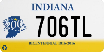 IN license plate 706TL