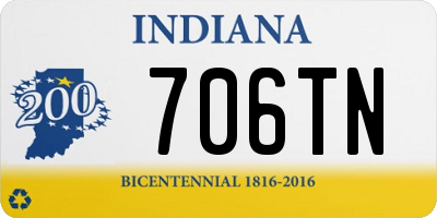 IN license plate 706TN