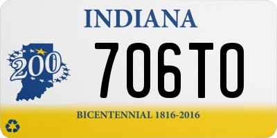 IN license plate 706TO