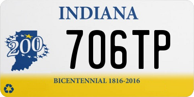 IN license plate 706TP
