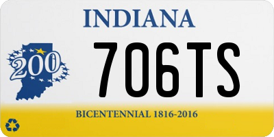 IN license plate 706TS
