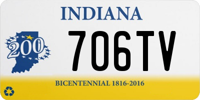 IN license plate 706TV