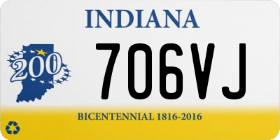 IN license plate 706VJ