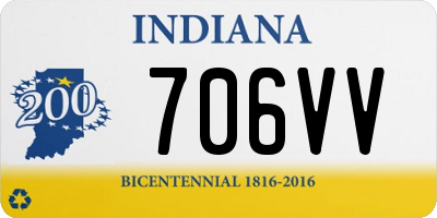 IN license plate 706VV