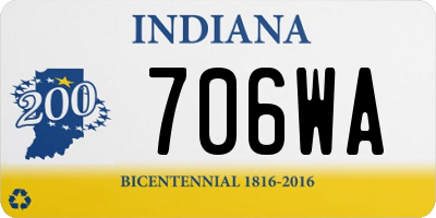 IN license plate 706WA