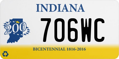 IN license plate 706WC