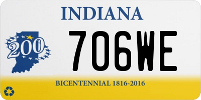 IN license plate 706WE