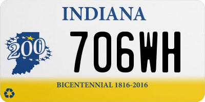 IN license plate 706WH