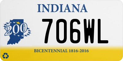 IN license plate 706WL