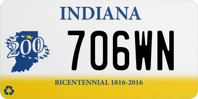 IN license plate 706WN