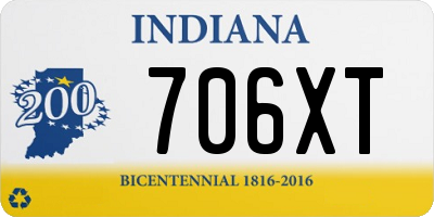 IN license plate 706XT