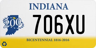 IN license plate 706XU