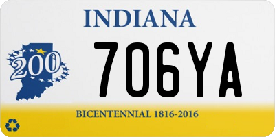 IN license plate 706YA