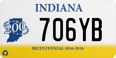 IN license plate 706YB