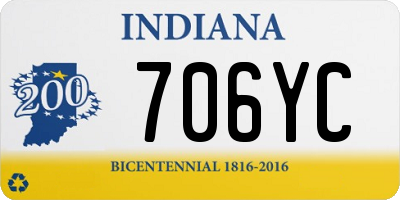 IN license plate 706YC