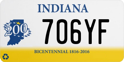 IN license plate 706YF