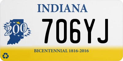 IN license plate 706YJ