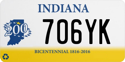 IN license plate 706YK