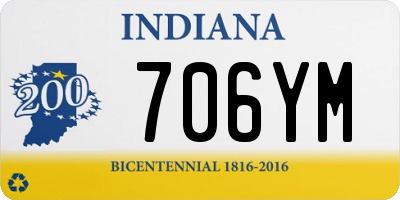 IN license plate 706YM