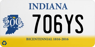 IN license plate 706YS