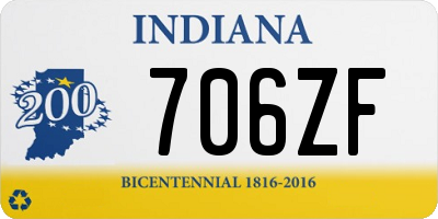 IN license plate 706ZF