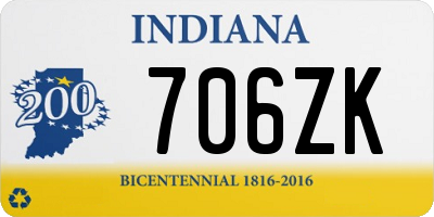 IN license plate 706ZK