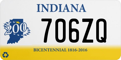 IN license plate 706ZQ