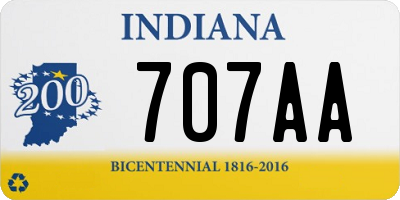 IN license plate 707AA