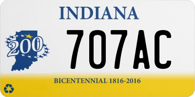 IN license plate 707AC