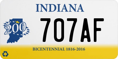 IN license plate 707AF
