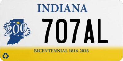 IN license plate 707AL