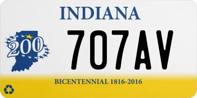 IN license plate 707AV