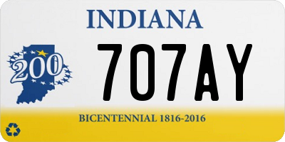 IN license plate 707AY