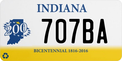 IN license plate 707BA