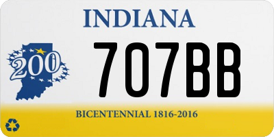 IN license plate 707BB