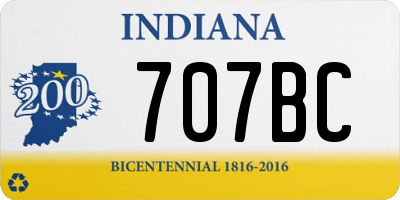 IN license plate 707BC