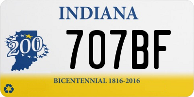 IN license plate 707BF