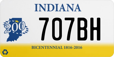 IN license plate 707BH