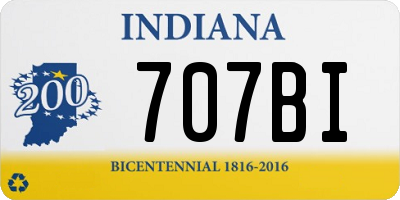 IN license plate 707BI