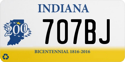 IN license plate 707BJ