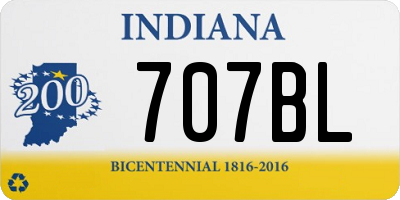 IN license plate 707BL